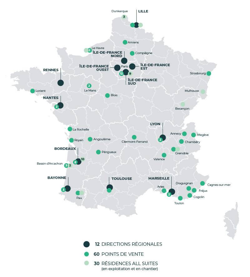 Carte de France implantation Pichet